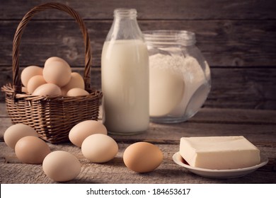 food on wooden background - Powered by Shutterstock