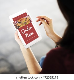 Food Order Pizza Online Internet Concept