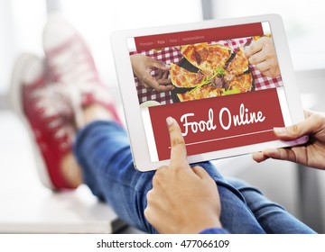 Food Order Pizza Online Internet Concept