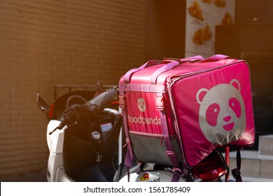 Food Panda Is Food Delivery Service In Bangkok City,Thailand, Nov 15, 2019