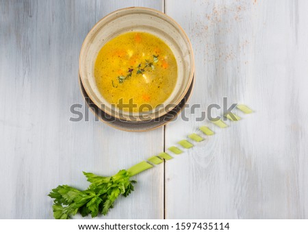 Similar – Image, Stock Photo Pumpkin soup Vegetable