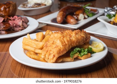 Food Photography Fish and Chips Bangers and Mash Roast Beef and Shepherds Pie