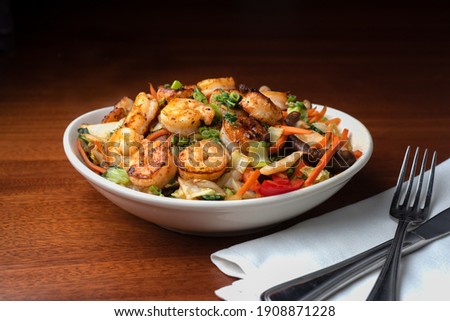 Food Photography Shrimp Yakisoba Noodles