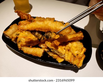 Food photos of famous assorted fried food stalls in Mangwon Market, Seoul, Korea - Shutterstock ID 2316965099