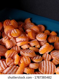 Food Prep For Frozen Crinkle Cut Carrots. 