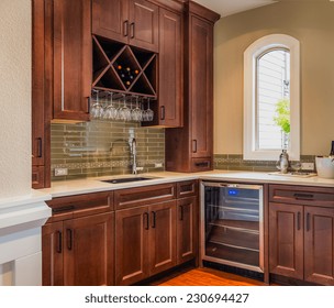 Food Prep And Wine Storage Room In Luxury Home