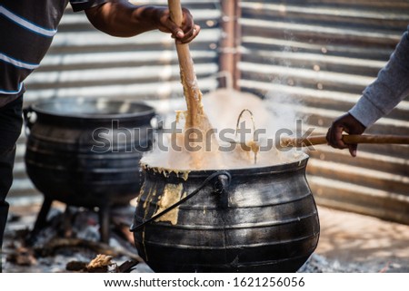 Food Preparation For An Event - African Pot, Pounded Beef, Outdoor Fire Cooking, Sorghum, Cooking For The Masses, Beef Bones, Wedding Lunch, Party Lunch, Old Ladies Cooking
