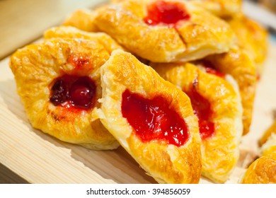 Food Was Prepared For The Wedding Dinner.danish Pastry With Fruit