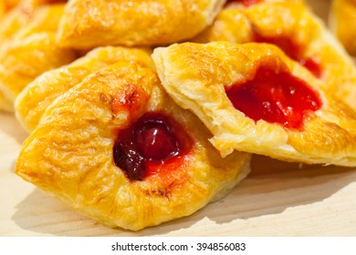 Food Was Prepared For The Wedding Dinner.danish Pastry With Fruit