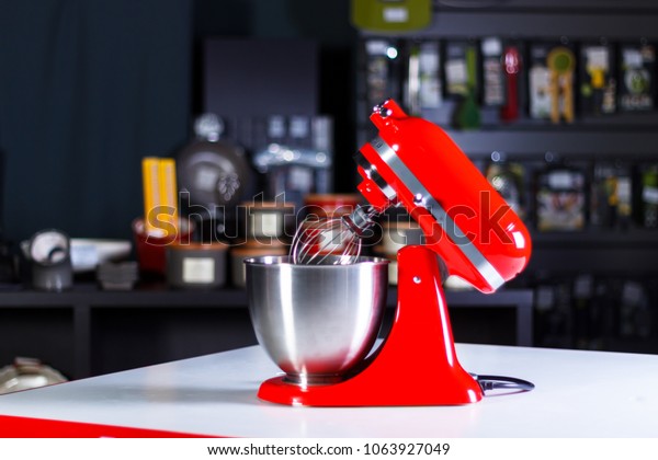 food processor red\
in the kitchen interior