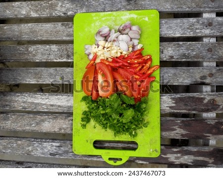 food recepe on a cutting board