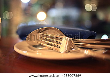 food in the restaurant, table, background