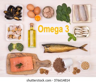 Food rich in omega 3 fatty acid - Shutterstock ID 376614814