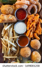 Food Sampler With Fries, Boneless, Burgers And More