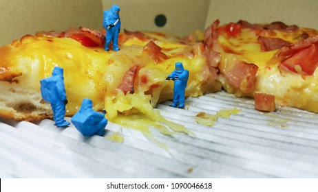 food scientists quality assurance pizza test production microbiology miniature people - Powered by Shutterstock