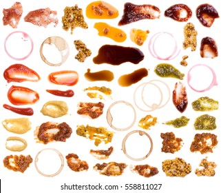 Food stains isolated on white background - Shutterstock ID 558811027