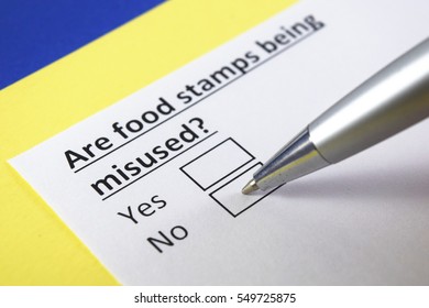 Are Food Stamps Being Misused? No