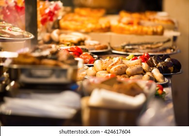 Food street festive of traditional asian cuisine