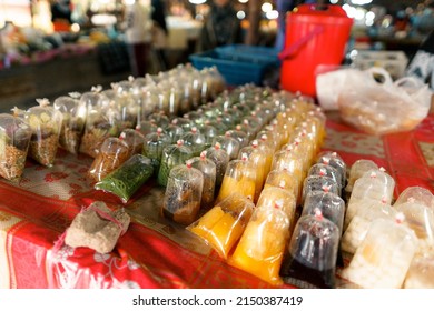 Food At A Street Market In The Evening In Krabi,Thai Food