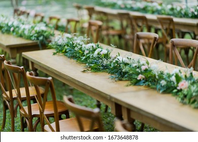 Food Table Decoration, Party Food, Table With Flower, Wedding Party

