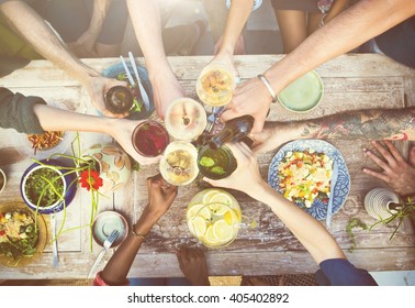 Food Table Healthy Delicious Organic Meal Concept - Shutterstock ID 405402892
