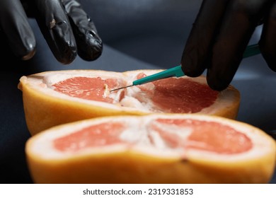 Food testing in the laboratory. The lab technician prepares a sample for microscopic examination - Powered by Shutterstock