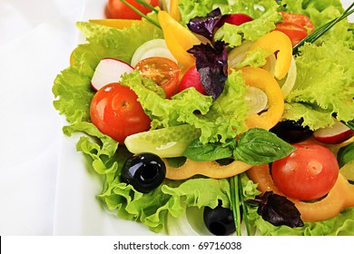 Food Theme: Fresh Vegetable Salad, Side Dishes.