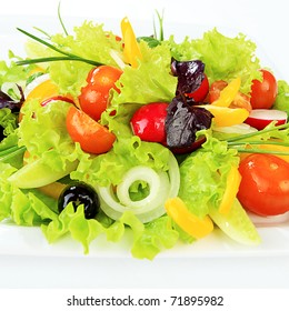 Food Theme: Fresh Vegetable Salad, Side Dishes.