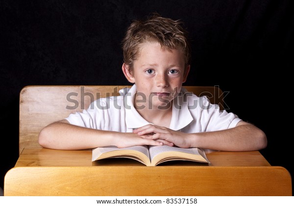 Food Thought Happy School Child Sitting Stock Photo Edit Now