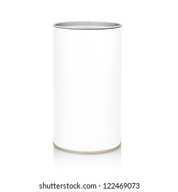 Food Tin Can With Blank White Label