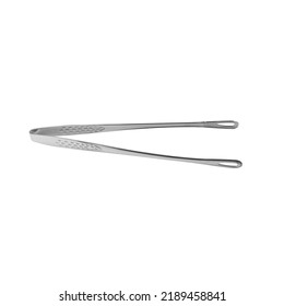 Food Tongs Isolated On White Background With Clipping Path.