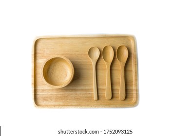 The Food Tray Set With Wooden Cutlery