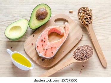 Food with unsaturated fats - Shutterstock ID 157695506