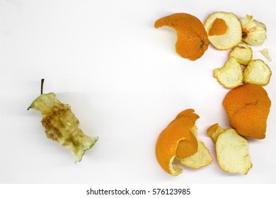 Food Waste On A White Background