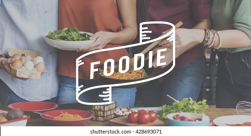 Foodie Food Eating Party Celebration Concept