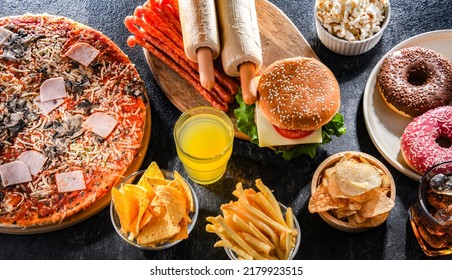 Foods Enhancing Risk Cancer Junk Food Stock Photo 2179923515 | Shutterstock