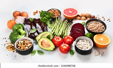 Foods High Vitamin B9 Healthy Food Stock Photo 1544838080 | Shutterstock