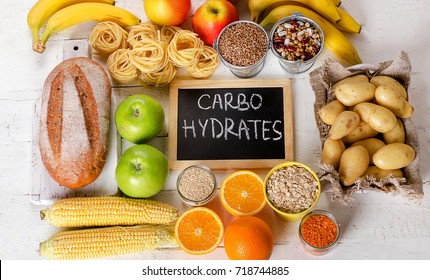 Foods Highest Carbohydrates Healthy Eating Concept Stock Photo ...