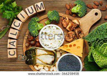 Foods rich in calcium such as sardines, bean, dried figs, almonds, cottage cheese, hazelnuts, parsley leaves, blue poppy seed, broccoli, italian cabbage, cheese