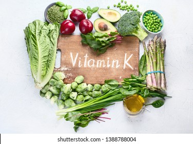 Foods Rich In Vitamin K. Top View