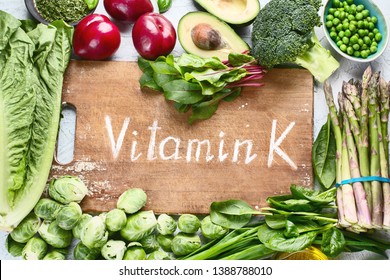 Foods Rich In Vitamin K. Top View