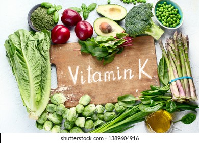 Foods Rich In Vitamin K. Top View