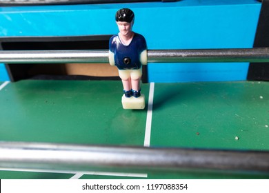 Foosball Goalie With Blue Shirt