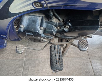 Foot Brake On A Worn Out Motorcycle