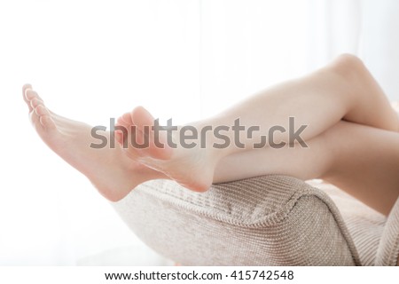 Foot care , feet , legs , woman