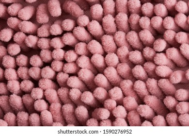 Foot Cloth Carpet Rug Detail, Macro Pink Soft Bath Mat Texture Background