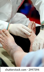 Foot Exam Of Patient With Diabetes