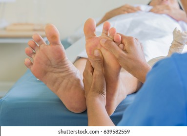 Foot Massage  old women