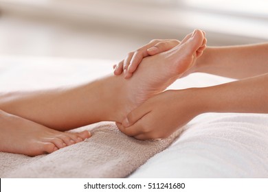 Foot Massage In Spa Salon