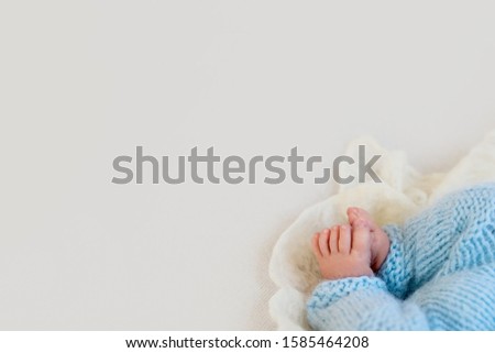 Similar – Closeup  of baby girl with pacifier sleeping